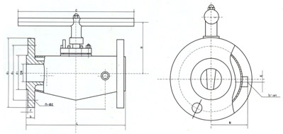 美標夾套保溫卡套旋塞閥結構示意圖 美標夾套保溫卡套旋塞閥結構示意圖