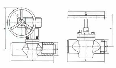 德標對焊式卡套旋塞閥結構示意圖 德標對焊式卡套旋塞閥結構示意圖