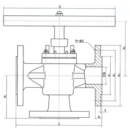 T型三通卡套旋塞閥結構示意圖 T型三通卡套旋塞閥結構示意圖